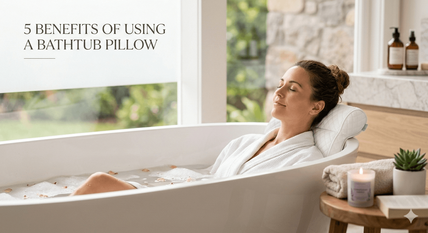 5 Benefits of Using a Bathtub Pillow